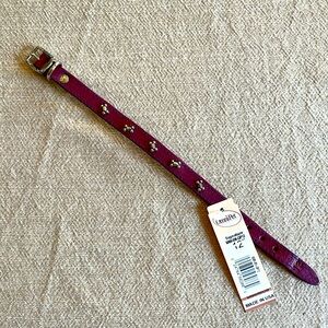 Omni Pet 12” genuine leather dog collar